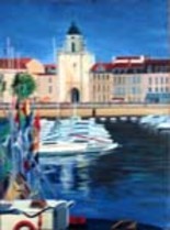 Pintura titulada "Port de la Rochelle" por Jean Parraud, Obra de arte original