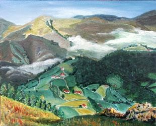 Peinture intitulée "Pays Basque - Les A…" par Jean Parraud, Œuvre d'art originale