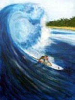 Peinture intitulée "Three surf-Take off" par Jean Parraud, Œuvre d'art originale