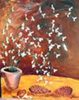 Painting titled "Bouquet de genets" by Jean Parraud, Original Artwork