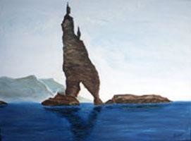 Peinture intitulée "Vers les iles Feroés" par Jean Parraud, Œuvre d'art originale