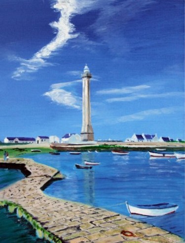 Painting titled "Finistère-Phare d'e…" by Jean Parraud, Original Artwork