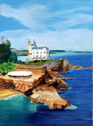 Pittura intitolato "Biarritz- Villa Bel…" da Jean Parraud, Opera d'arte originale