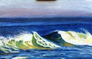 Peinture intitulée "La vague" par Jean Parraud, Œuvre d'art originale, Huile