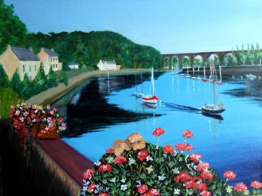 Painting titled "Morbihan-Les rives…" by Jean Parraud, Original Artwork