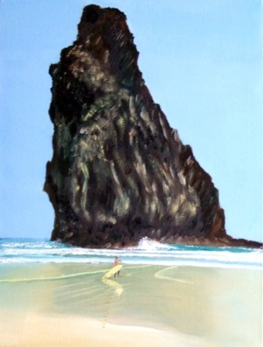 Peinture intitulée "Surf à Do Noronha" par Jean Parraud, Œuvre d'art originale