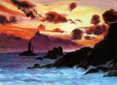 Painting titled "Bretagne- La Pointe…" by Jean Parraud, Original Artwork