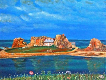 Schilderij getiteld "Bretagne-La pointe…" door Jean Parraud, Origineel Kunstwerk