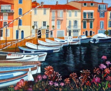 Port de Martigues Peinture intitulée "Port de Martigues" par Jean Parraud, Œuvre d'art originale