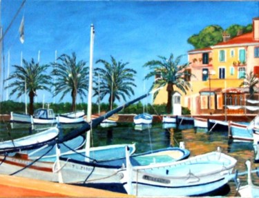 Pintura intitulada "Port de Sanary sur…" por Jean Parraud, Obras de arte originais