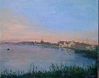 Painting titled "Port de Bayonne" by Jean Parraud, Original Artwork