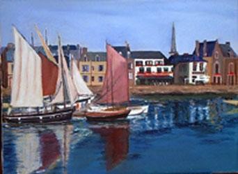 Painting titled "Bretagne- Paimpol p…" by Jean Parraud, Original Artwork