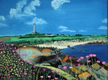 Peinture intitulée "Bretagne - Ile de B…" par Jean Parraud, Œuvre d'art originale, Huile