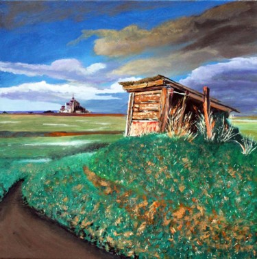 Peinture intitulée "L Mont St Michel" par Jean Parraud, Œuvre d'art originale, Huile