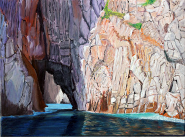 Painting titled "Corse - Calanques d…" by Jean Parraud, Original Artwork, Oil