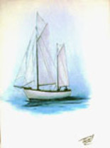 Peinture intitulée "Bretagne- Sloop sou…" par Jean Parraud, Œuvre d'art originale