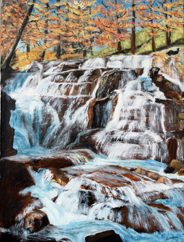 Painting titled "Vallee de la Clarée…" by Jean Parraud, Original Artwork, Oil