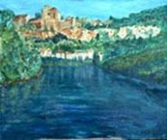 Painting titled "Perigord noir" by Jean Parraud, Original Artwork, Oil