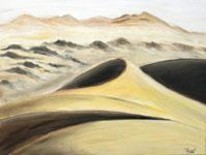Peinture intitulée "Desert du Tenere" par Jean Parraud, Œuvre d'art originale, Huile