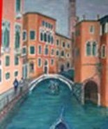 Peinture intitulée "Venise en hiver" par Jean Parraud, Œuvre d'art originale, Huile