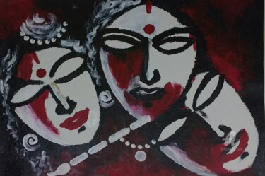 Peinture intitulée "RADHA" par Partha Sutradhar, Œuvre d'art originale, Acrylique