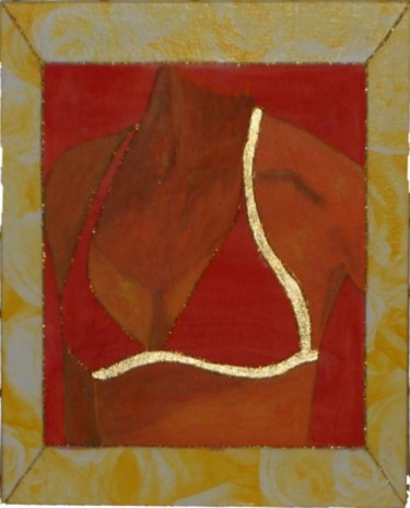 Peinture intitulée "bikini dore" par Pascaline Lambrecht, Œuvre d'art originale