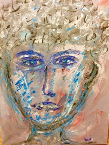 Peinture intitulée "Bleu regard" par Pascal 5, Œuvre d'art originale