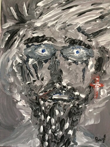 Peinture intitulée "Surprise grise" par Pascal 5, Œuvre d'art originale