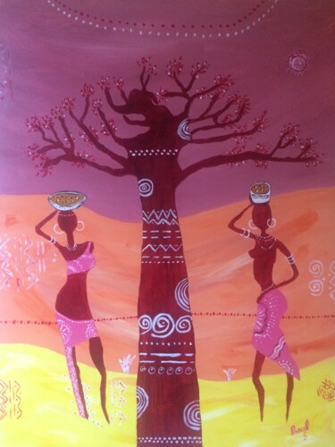 Peinture intitulée "Douceurs d'Afrique" par Pascal 5, Œuvre d'art originale, Acrylique