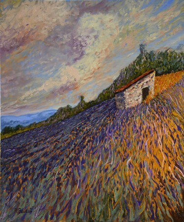 Malerei mit dem Titel "Provence" von Pascal Baudot, Original-Kunstwerk, Öl