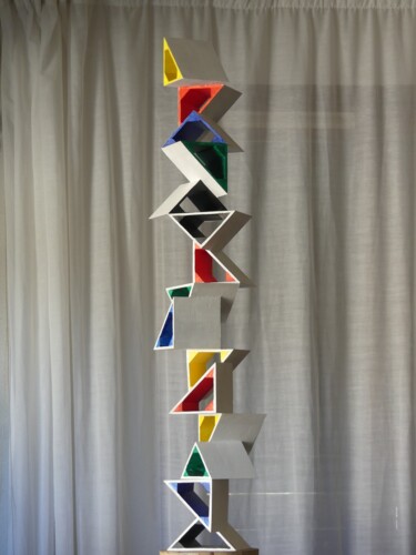 Скульптура под названием "colonne" - Pascal Borgo, Подлинное произведение искусства, Дерево