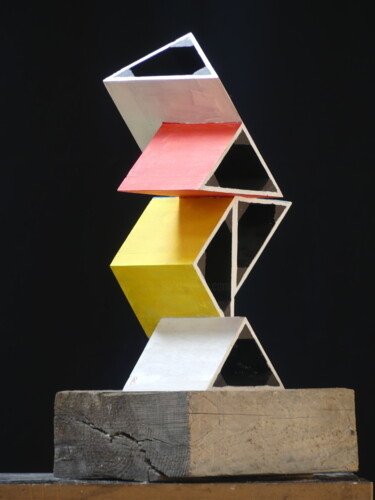 Sculpture titled "T01" by Pascal Borgo, Original Artwork, Wood