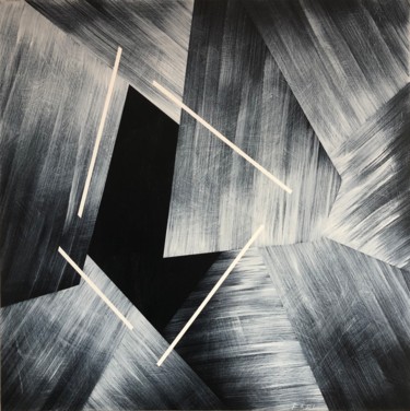 Schilderij getiteld "Sommet" door Pascal Brel, Origineel Kunstwerk, Acryl Gemonteerd op Frame voor houten brancard
