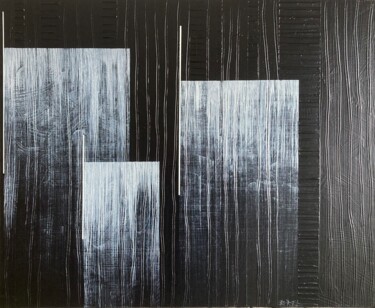 Malerei mit dem Titel "" Futur line "" von Pascal Brel, Original-Kunstwerk, Acryl Auf Keilrahmen aus Holz montiert