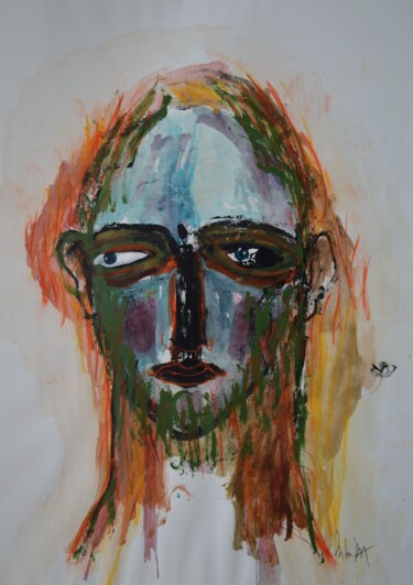 Peinture intitulée "JE DOUTE" par Pascal Briba, Œuvre d'art originale, Acrylique