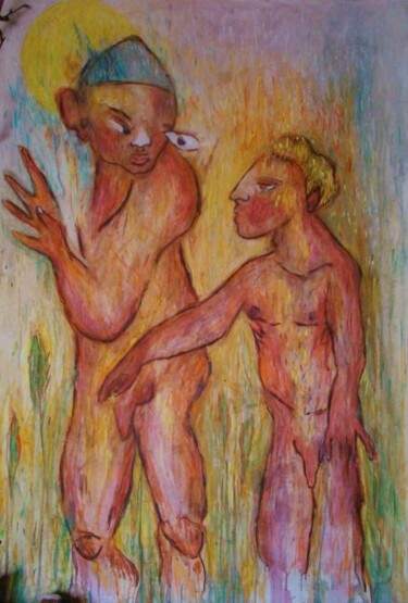 Painting titled "suis moi..." by Pascal Briba, Original Artwork, Acrylic