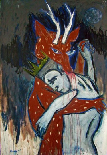 Peinture intitulée "la dernière danse" par Pascal Briba, Œuvre d'art originale, Acrylique