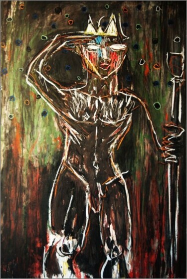 Peinture intitulée "le prince shakour" par Pascal Briba, Œuvre d'art originale, Acrylique