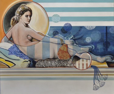 Pintura intitulada "Sirène" por Pascal Buffard, Obras de arte originais, Óleo