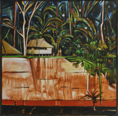 Malerei mit dem Titel "Puerto Maldonado" von Pascal Buffard, Original-Kunstwerk, Öl