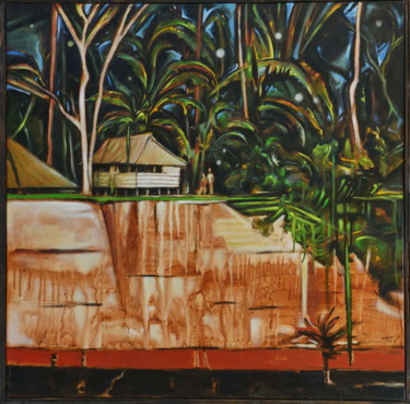 Painting titled "Puerto Maldonado" by Pascal Buffard, Original Artwork, Oil