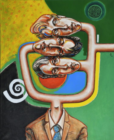 Peinture intitulée "Le principe des vas…" par Pascal Buffard, Œuvre d'art originale, Huile