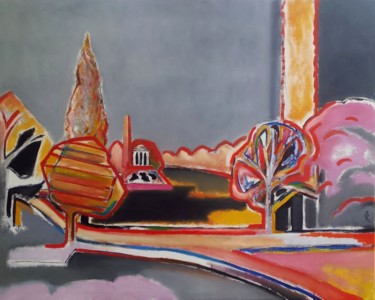 Malerei mit dem Titel "Lac II" von Pascal Buffard, Original-Kunstwerk, Öl