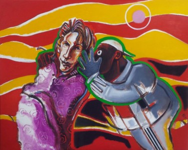 Peinture intitulée "Crispin et Scapin" par Pascal Buffard, Œuvre d'art originale, Huile