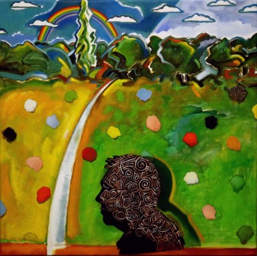Peinture intitulée "Orage sur le bois d…" par Pascal Buffard, Œuvre d'art originale, Huile