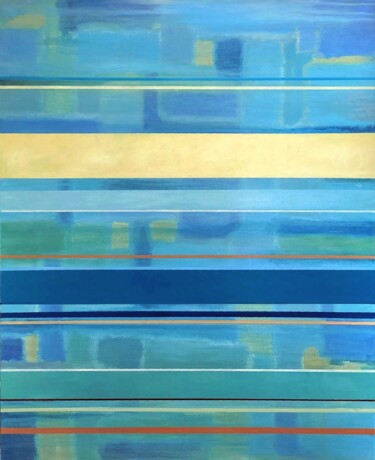 Malerei mit dem Titel "Old swimming pool" von Pascal Buffard, Original-Kunstwerk, Öl