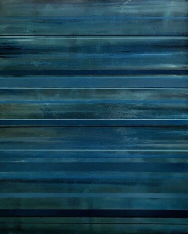 Malerei mit dem Titel "Sang bleu" von Pascal Buffard, Original-Kunstwerk, Öl