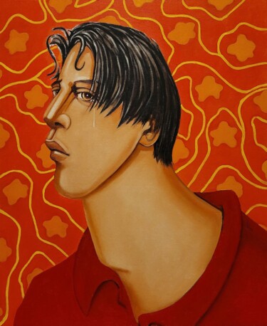 Pintura titulada "La larme" por Pascal Buffard, Obra de arte original, Oleo Montado en Bastidor de camilla de madera