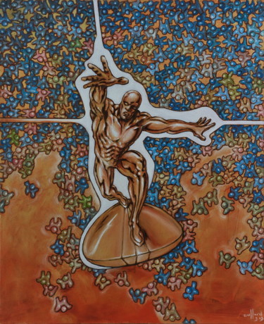 Pittura intitolato "l'élu" da Pascal Buffard, Opera d'arte originale, Olio