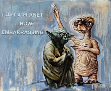 Pittura intitolato "YODA - ET" da Pascal Buffard, Opera d'arte originale, Olio